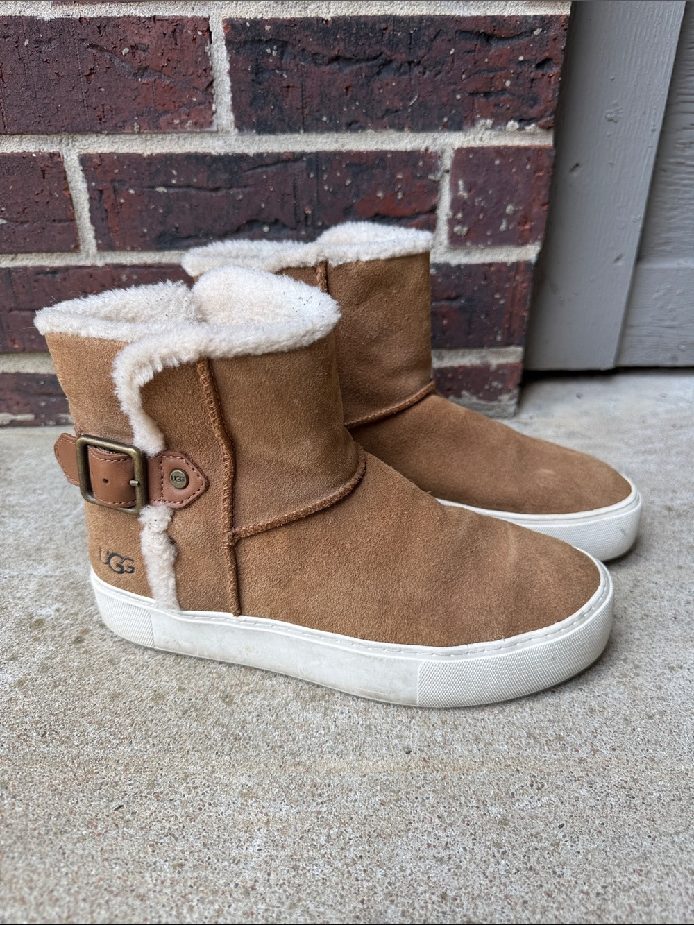 UGG Aika sneaker boots in chestnut suede